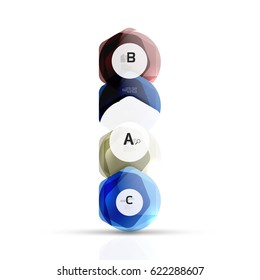 Geometrical hexagon aqua elements. Vector template background for print workflow layout, diagram, number options or web design banner