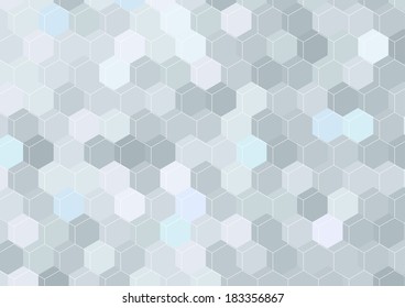 Geometrical hexagon structure background template. Vector illustration