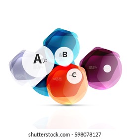 Antecedentes abstractos de hexágonos geométricos, brillante estilo cuadrado