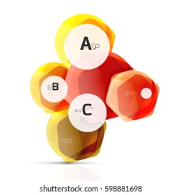 Antecedentes abstractos de hexágonos geométricos, brillante estilo cuadrado
