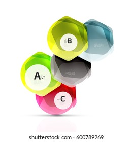 Antecedentes abstractos de hexágonos geométricos, brillante estilo cuadrado