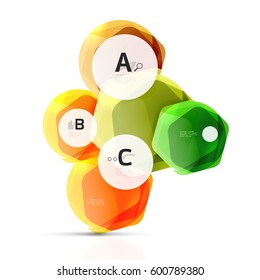 Antecedentes abstractos de hexágonos geométricos, brillante estilo cuadrado