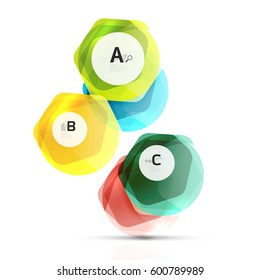 Antecedentes abstractos de hexágonos geométricos, brillante estilo cuadrado