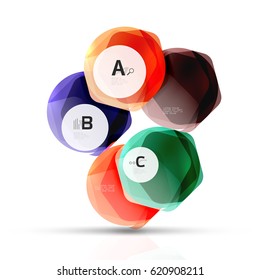 Antecedentes abstractos de hexágonos geométricos, brillante estilo cuadrado