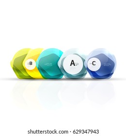 Geometrical hexagons abstract background, glossy shiny square style