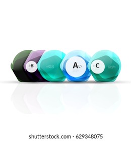 Geometrical hexagons abstract background, glossy shiny square style