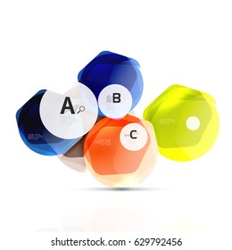 Antecedentes abstractos de hexágonos geométricos, brillante estilo cuadrado