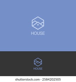 geometrical house vector logo design template