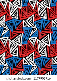 Geometrical ikat triangle Vector Pattern