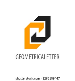 Geometrical initial letter CJ logo concept design. Symbol graphic template element vector