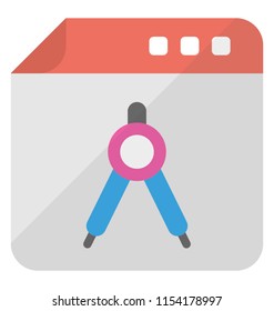 
Geometrical instruments on a web page characterizing web designing process 
