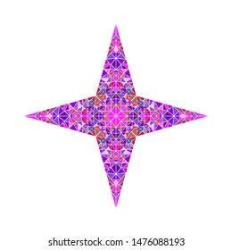 Geometrical isolated triangle star polygon - polygonal colorful geometric vector element