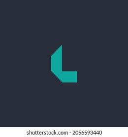 Geometrical L letter abstract geometry symbol vector elements template, clean minimal geometric logo