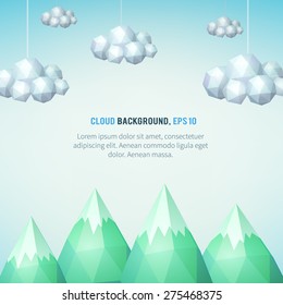 Geometrical landscape. Vector illustration.