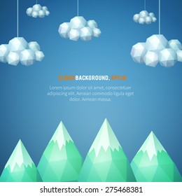 Geometrical landscape. Vector illustration.
