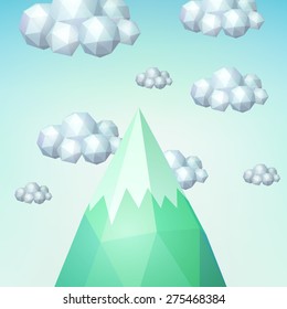Geometrical landscape. Vector illustration.