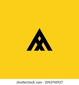 Geometrical A letter abstract geometry symbol vector elements template, clean minimal geometric logo