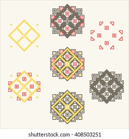 Geometrical line logo collection made in vector. Easy to use and edit, isolated on background. Unique linear badges for your design. 