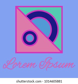 Geometrical line logotype. Unique linear badge for your design. Geometrical abstract template concept icon