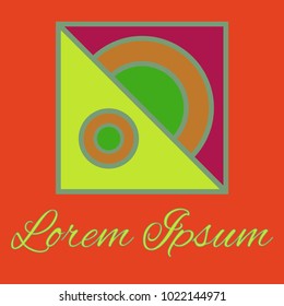 Geometrical line logotype. Unique linear badge for your design. Geometrical abstract template concept icon