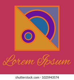 Geometrical line logotype. Unique linear badge for your design. Geometrical abstract template concept icon