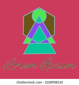 Geometrical line logotype. Unique linear badge for your design. Geometrical abstract template concept icon