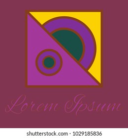 Geometrical line logotype. Unique linear badge for your design. Geometrical abstract template concept icon