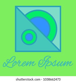 Geometrical line logotype. Unique linear badge for your design. Geometrical abstract template concept icon
