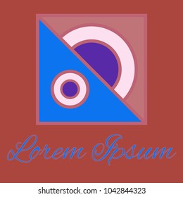 Geometrical line logotype. Unique linear badge for your design. Geometrical abstract template concept icon