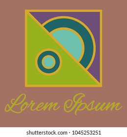 Geometrical line logotype. Unique linear badge for your design. Geometrical abstract template concept icon