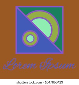 Geometrical line logotype. Unique linear badge for your design. Geometrical abstract template concept icon