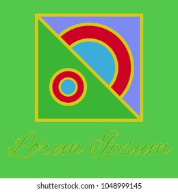 Geometrical line logotype. Unique linear badge for your design. Geometrical abstract template concept icon