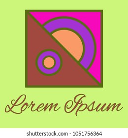 Geometrical line logotype. Unique linear badge for your design. Geometrical abstract template concept icon