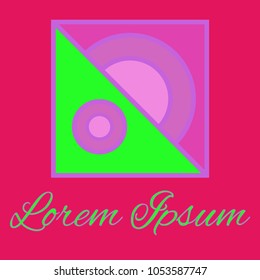 Geometrical line logotype. Unique linear badge for your design. Geometrical abstract template concept icon