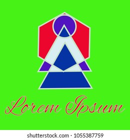 Geometrical line logotype. Unique linear badge for your design. Geometrical abstract template concept icon