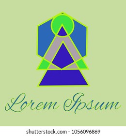 Geometrical line logotype. Unique linear badge for your design. Geometrical abstract template concept icon