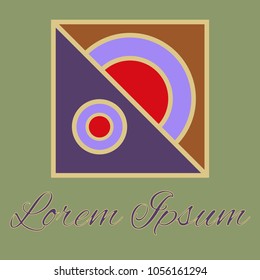 Geometrical line logotype. Unique linear badge for your design. Geometrical abstract template concept icon