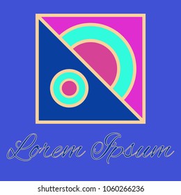 Geometrical line logotype. Unique linear badge for your design. Geometrical abstract template concept icon