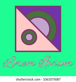 Geometrical line logotype. Unique linear badge for your design. Geometrical abstract template concept icon