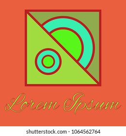 Geometrical line logotype. Unique linear badge for your design. Geometrical abstract template concept icon