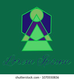 Geometrical line logotype. Unique linear badge for your design. Geometrical abstract template concept icon