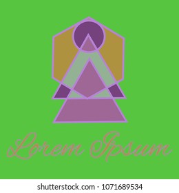 Geometrical line logotype. Unique linear badge for your design. Geometrical abstract template concept icon