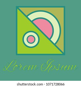 Geometrical line logotype. Unique linear badge for your design. Geometrical abstract template concept icon