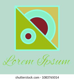 Geometrical line logotype. Unique linear badge for your design. Geometrical abstract template concept icon