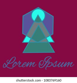 Geometrical line logotype. Unique linear badge for your design. Geometrical abstract template concept icon