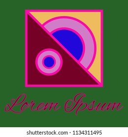 Geometrical line logotype. Unique linear badge for your design. Geometrical abstract template concept icon