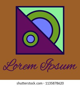 Geometrical line logotype. Unique linear badge for your design. Geometrical abstract template concept icon