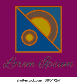 Geometrical line logotype. Unique linear badge for your design. Geometrical abstract template concept icon.