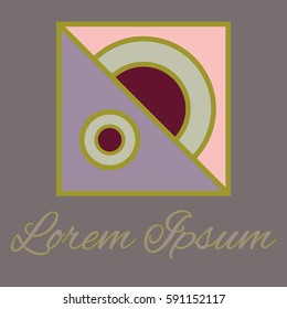 Geometrical line logotype. Unique linear badge for your design. Geometrical abstract template concept icon.