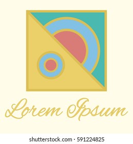 Geometrical line logotype. Unique linear badge for your design. Geometrical abstract template concept icon.